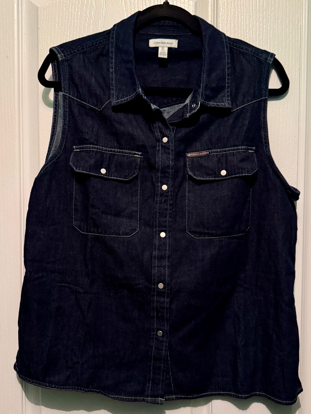 Calvin Klein Jeans Dark Indigo Sleeveless Denim Top